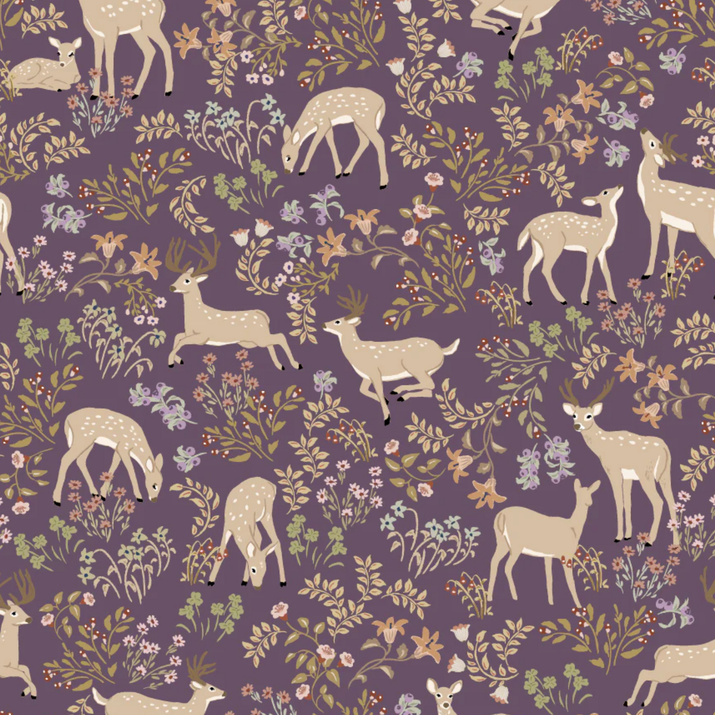 My Darling Deer, Darling Plum, DD25980, PREORDER! - Good Vibes Quilt Shop