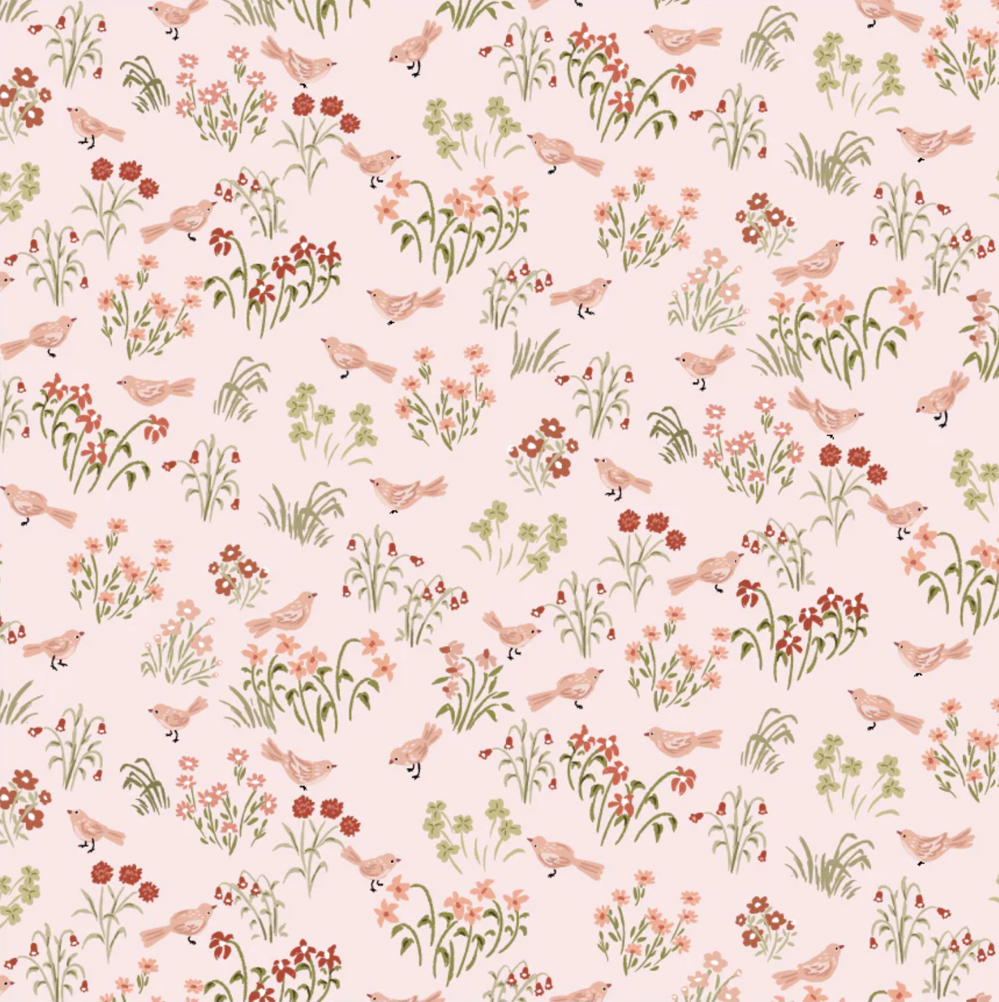 My Darling Deer, Little Bird Blush, DD25994, PREORDER! - Good Vibes Quilt Shop