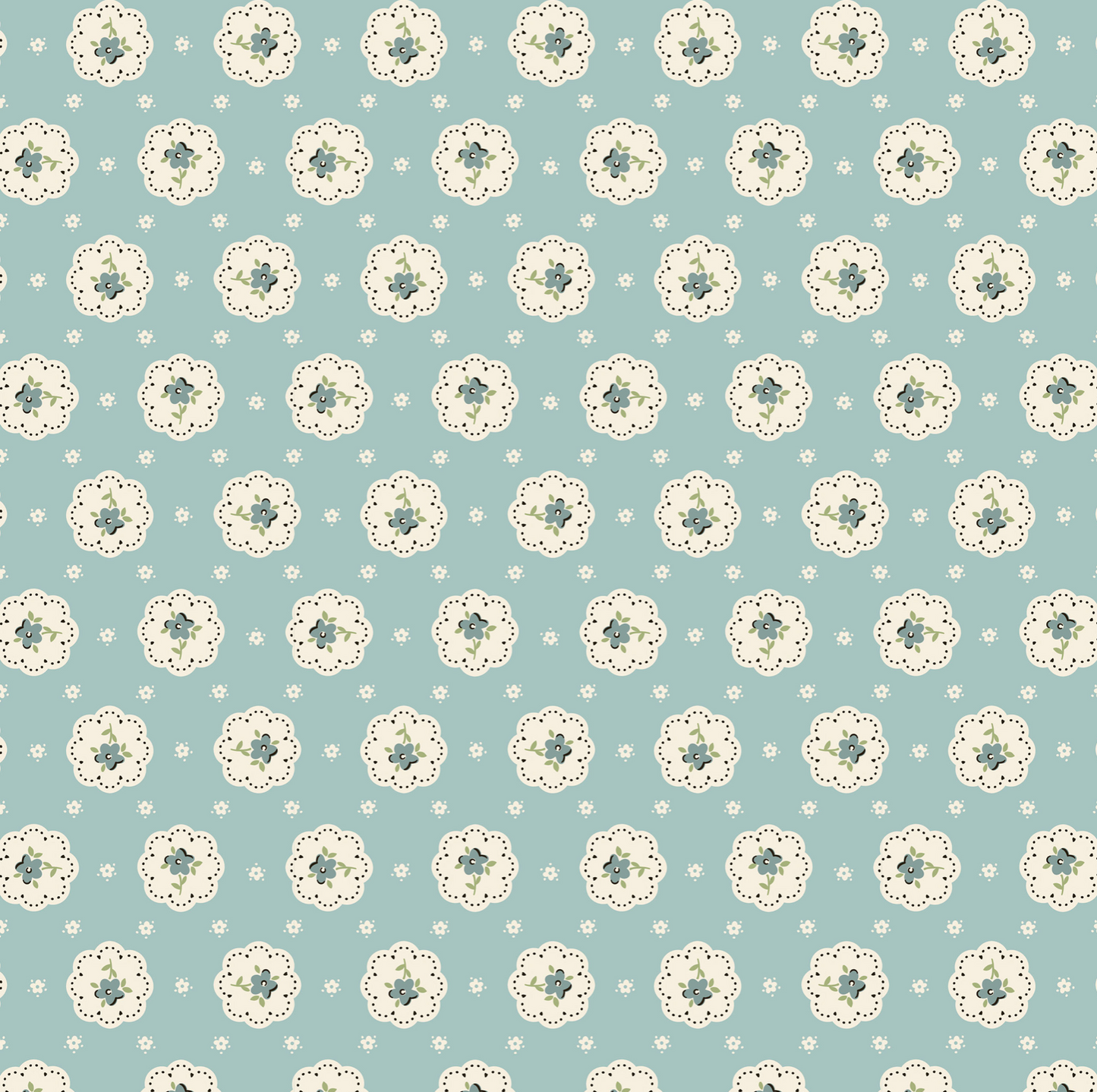 My Favorite Things Bake Sale Blue FT23705, sold by the 1/2 yard - Good Vibes Quilt Shop