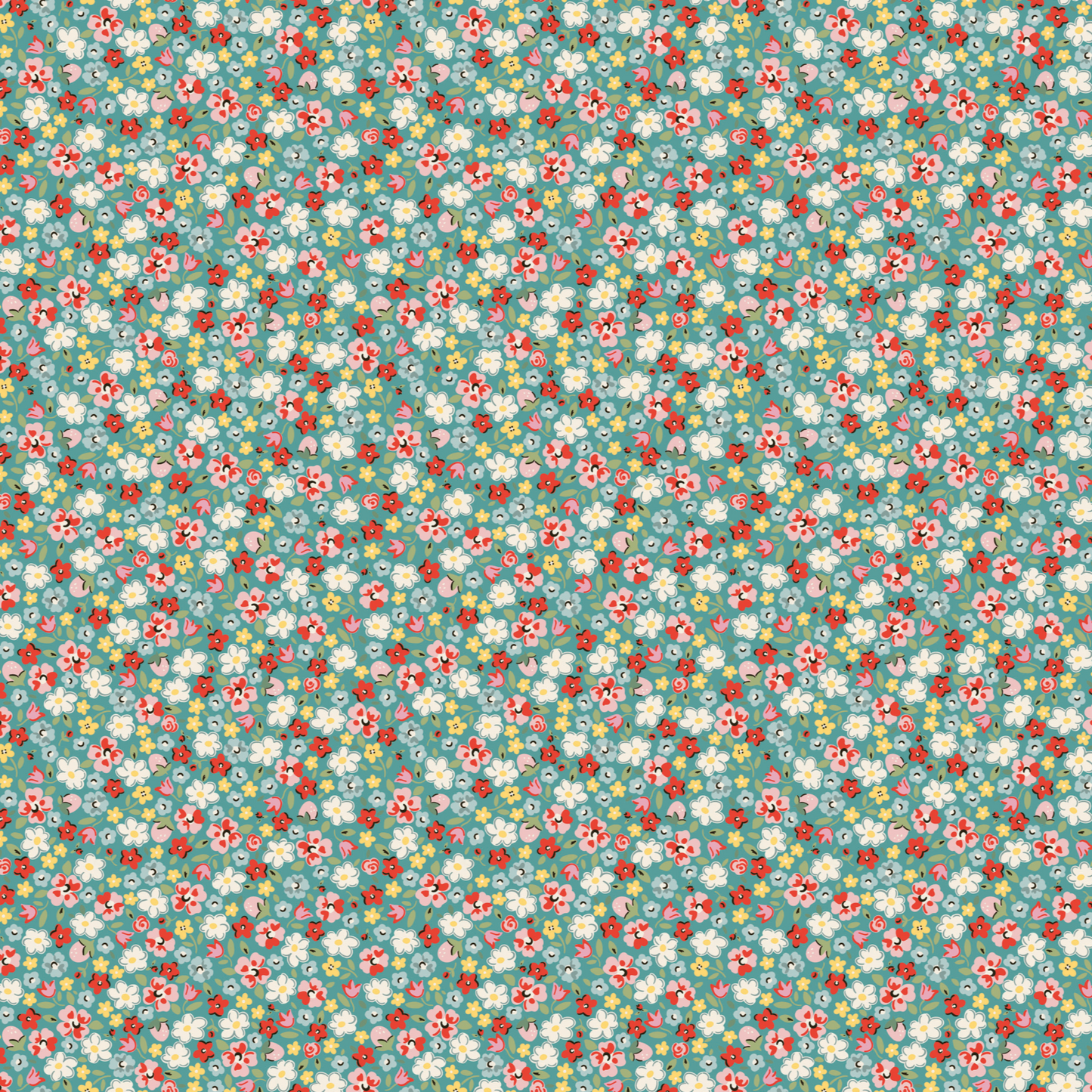My Favorite Things Pinky Primrose Blue FT23711, sold by the 1/2 yard - Good Vibes Quilt Shop