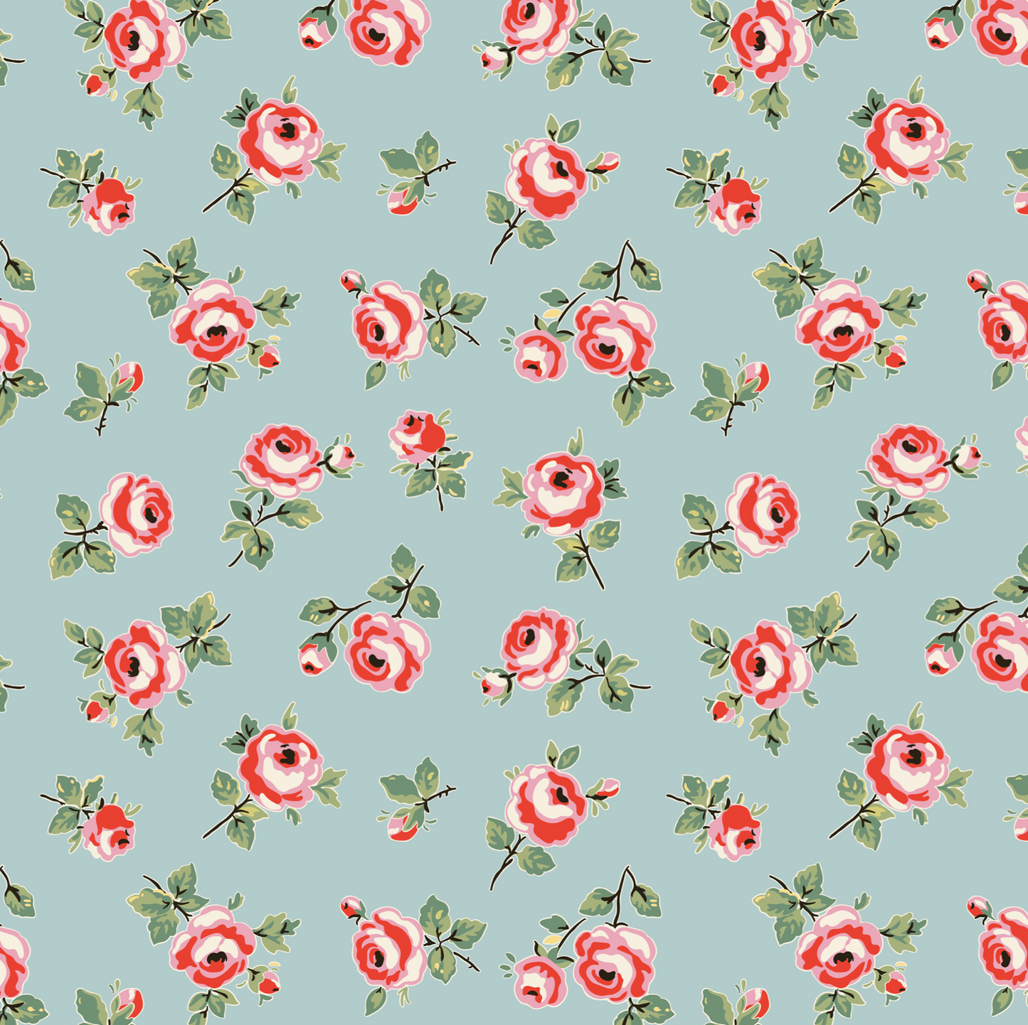 My Favorite Things Rose Petals Blue FT23714, sold by the 1/2 yard - Good Vibes Quilt Shop