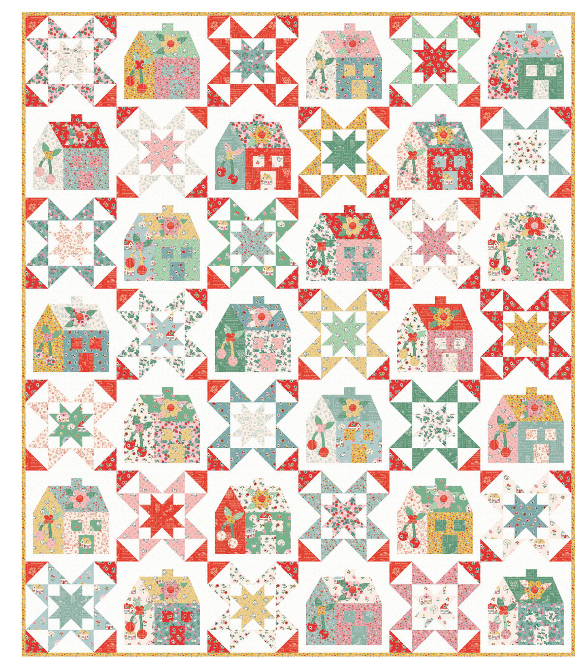 My Home Quilt and Table runner Pattern, Home Sweet Home Collection, Fat Quarter Friendly - Good Vibes Quilt Shop