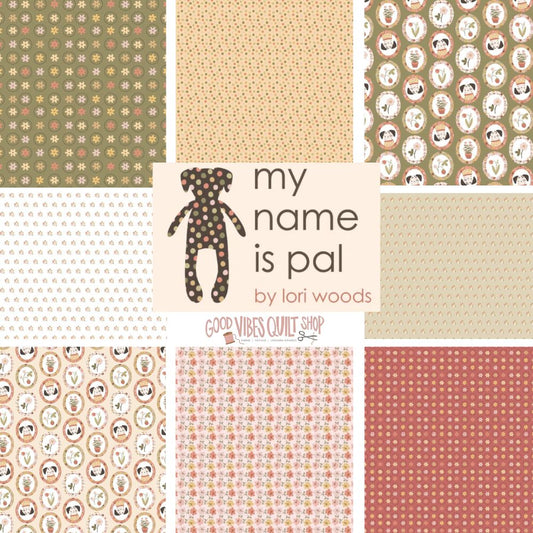 My Name Is Pal Fabric Panel by Lori Woods for Poppie Cotton | Multi PA261116 | PREORDER!