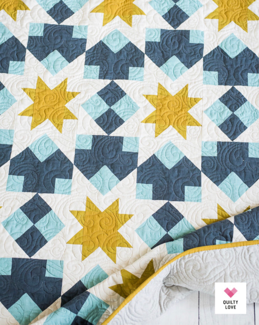 NIGHT STARS Quilty Love Pattern by Emily Dennis #131 - Good Vibes Quilt Shop