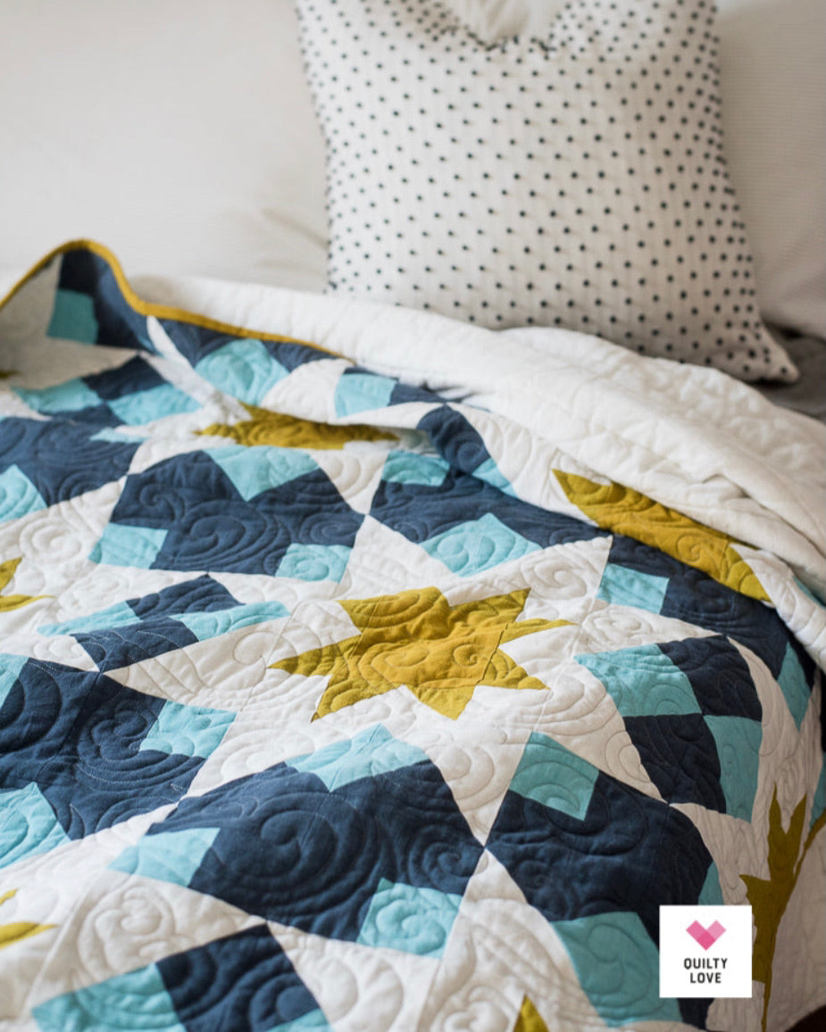 NIGHT STARS Quilty Love Pattern by Emily Dennis #131 - Good Vibes Quilt Shop