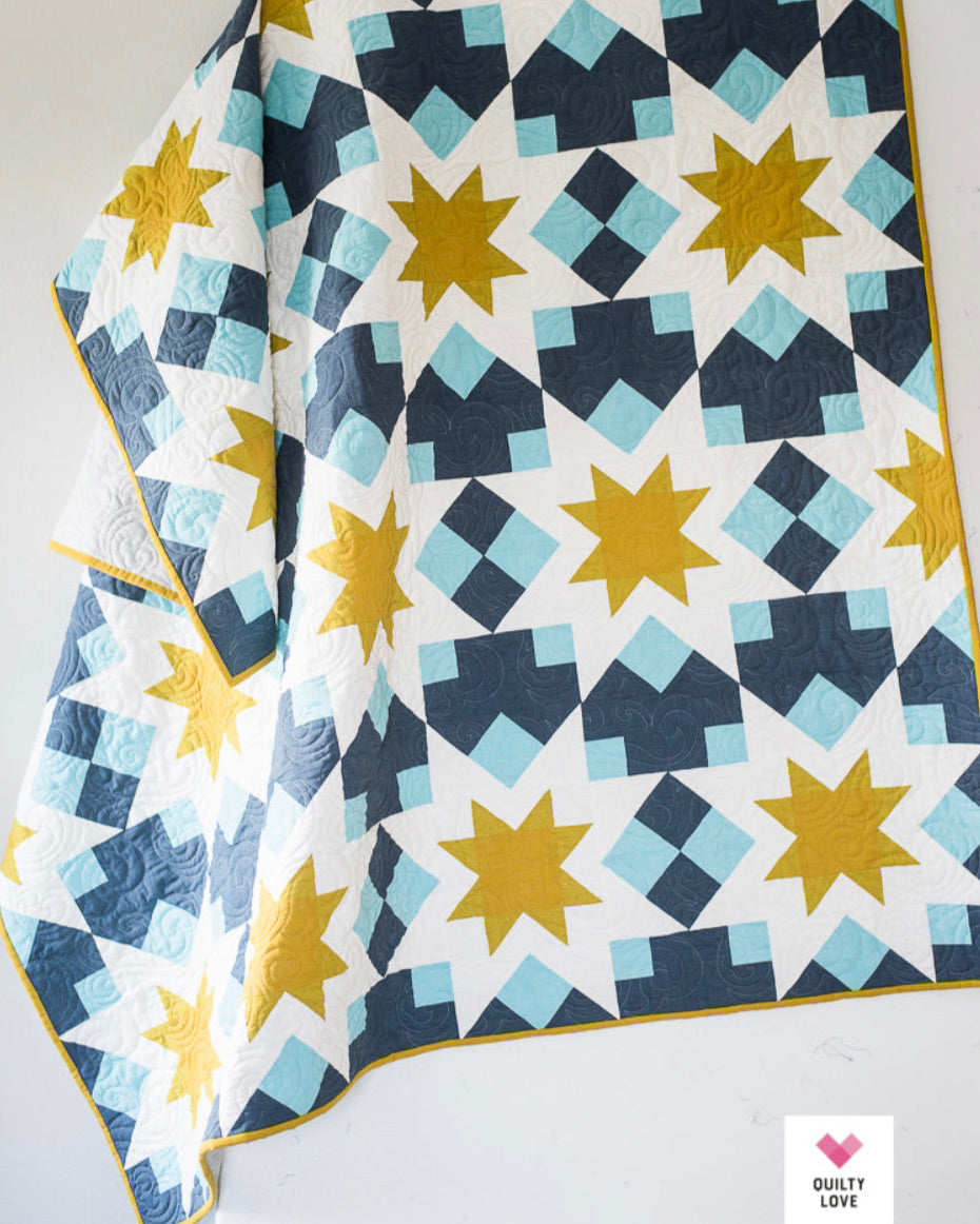 NIGHT STARS Quilty Love Pattern by Emily Dennis #131 - Good Vibes Quilt Shop