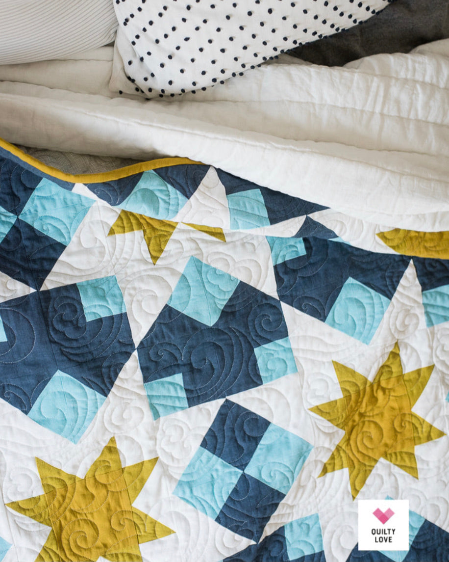 NIGHT STARS Quilty Love Pattern by Emily Dennis #131 - Good Vibes Quilt Shop