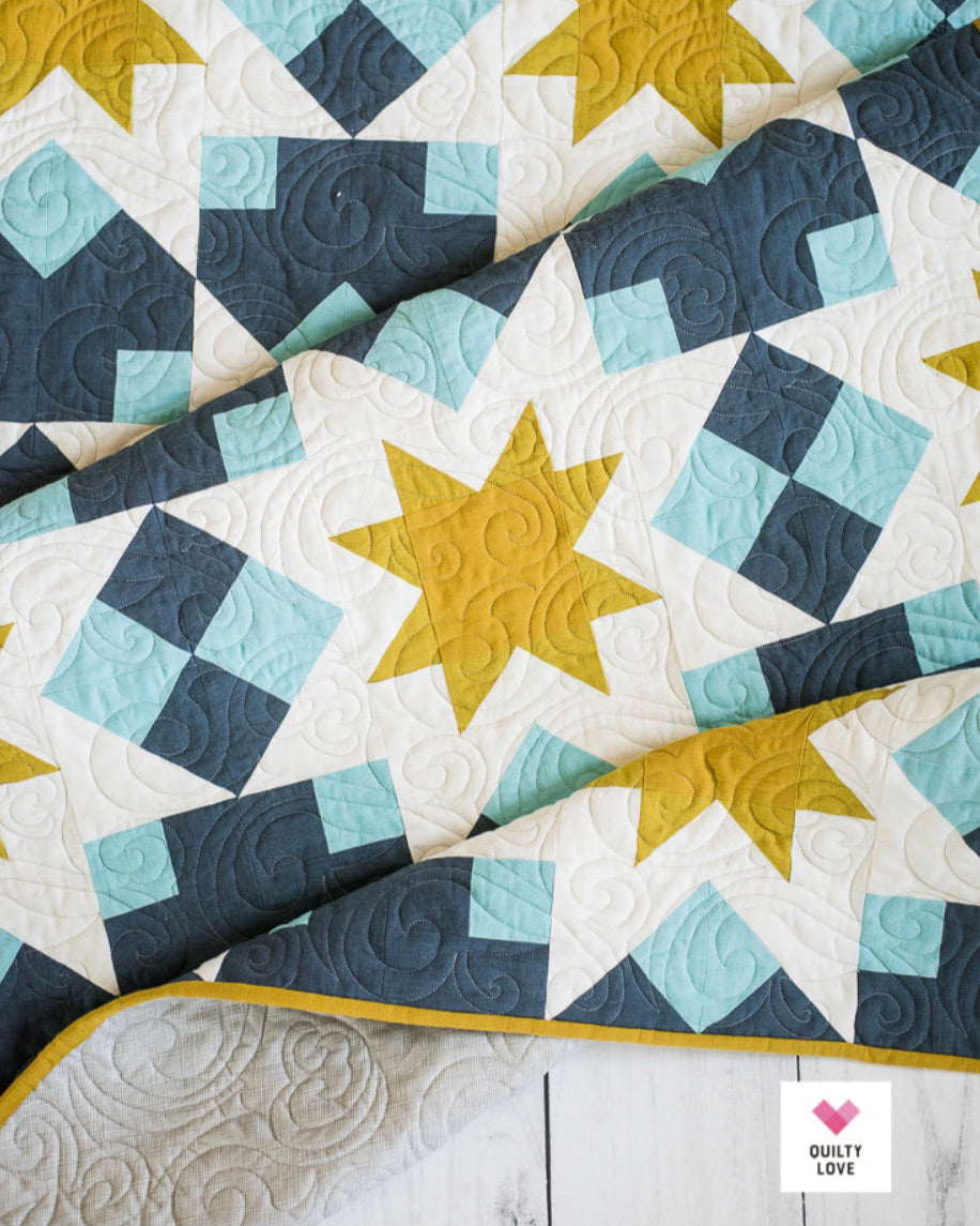 NIGHT STARS Quilty Love Pattern by Emily Dennis #131 - Good Vibes Quilt Shop