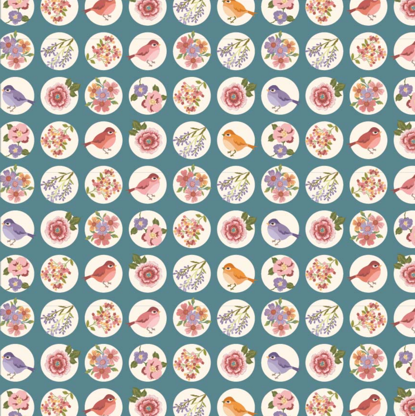 Nature Sings Fabric, Nature Sings, Blue, NS24111, sold by the 1/2 yard - Good Vibes Quilt Shop