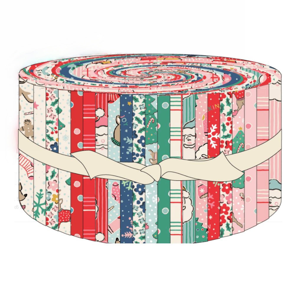 Oh What Fun, 2 1/2" Strips/Jellyroll, 21 Prints with 42 Pieces - Good Vibes Quilt Shop