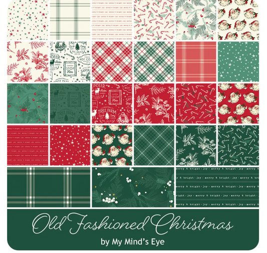 Old Fashioned Christmas by My Minds Eye a Riley Blake Designs Collection, Cream Plaid, Sold by the 1/2 yard - Good Vibes Quilt Shop