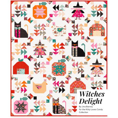 Witches Delight Quilt Pattern, for the Kitty Loves Candy Collection - Good Vibes Quilt Shop