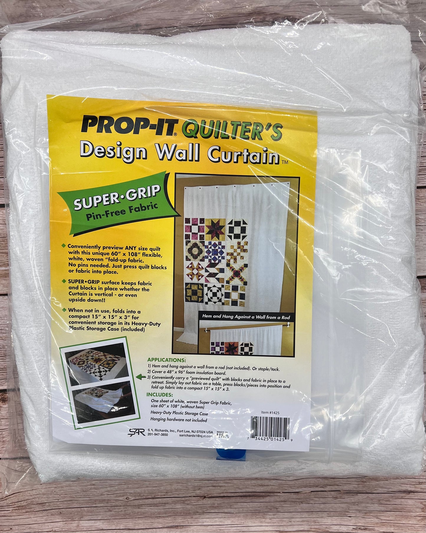 Prop-it Quilter's Design Wall Curtain - Good Vibes Quilt Shop