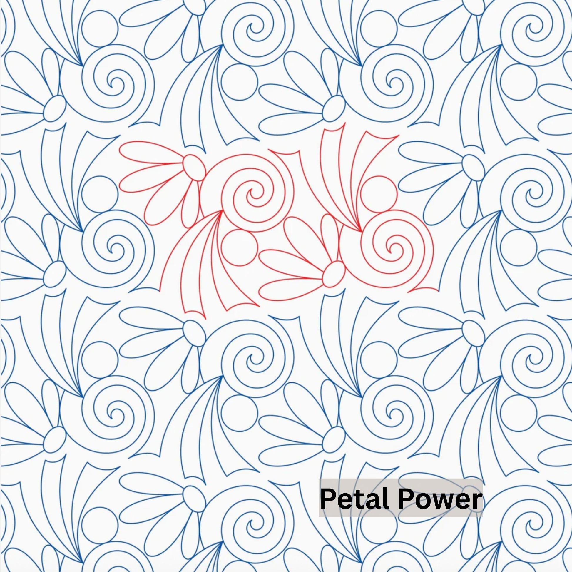 Flowers and Feathers Patterns Pantograph Patterns for Edge to Edge for Longarm Quilting - Good Vibes Quilt Shop