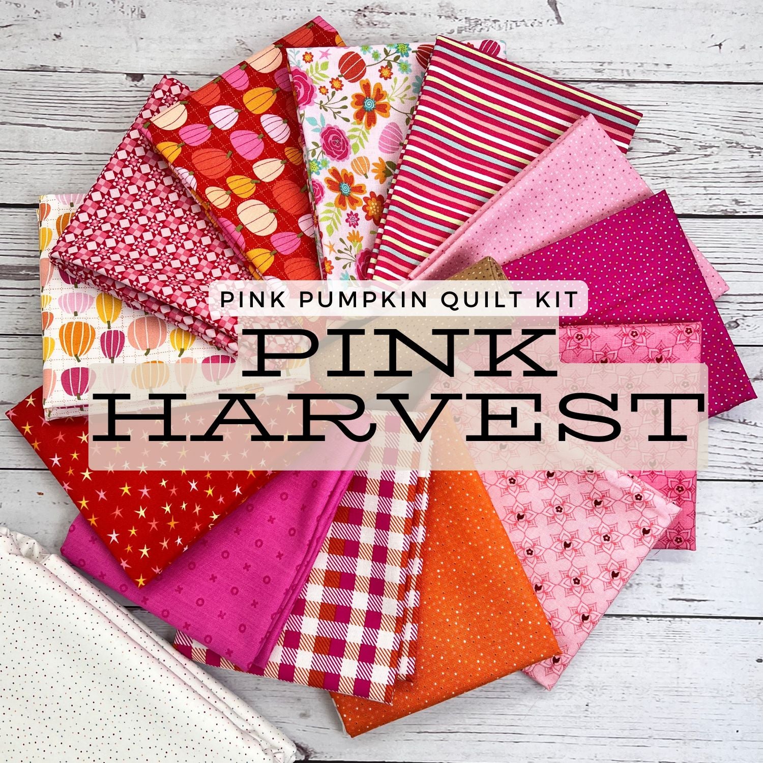 Pink Pumpkin Quilt Pattern and Kit - Good Vibes Quilt Shop