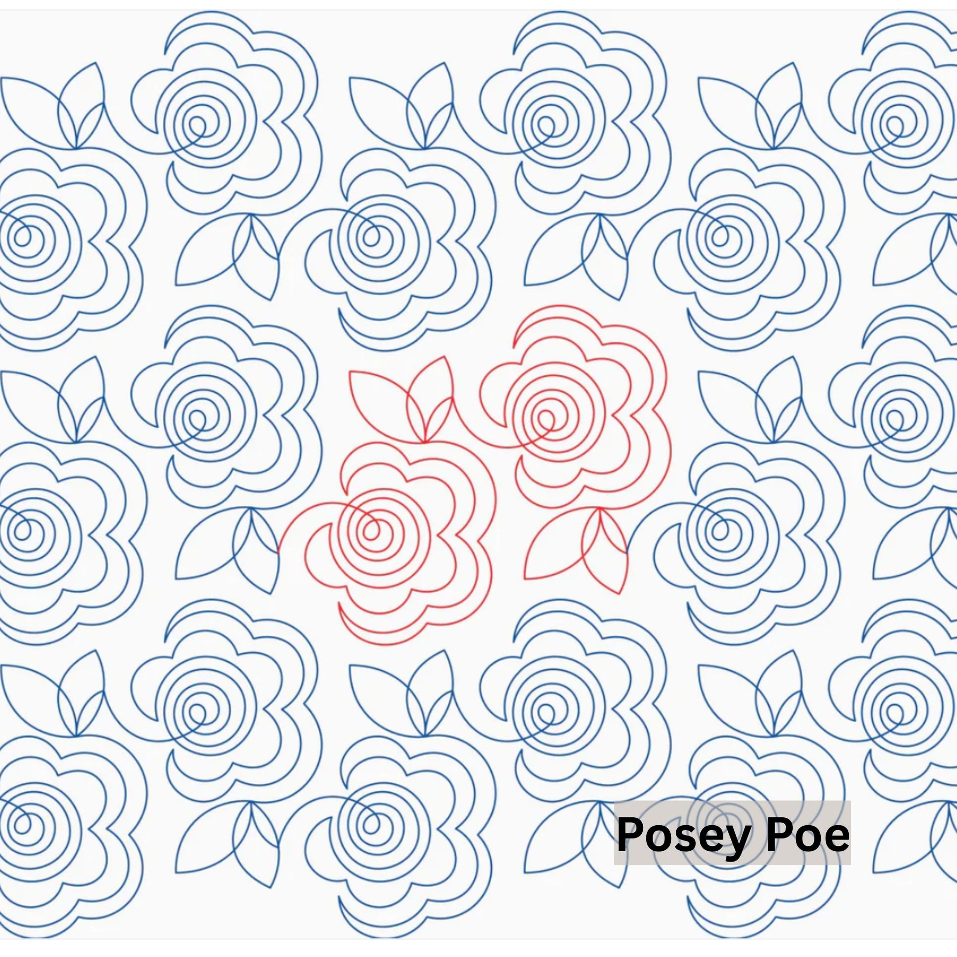 Flowers and Feathers Patterns Pantograph Patterns for Edge to Edge for Longarm Quilting - Good Vibes Quilt Shop