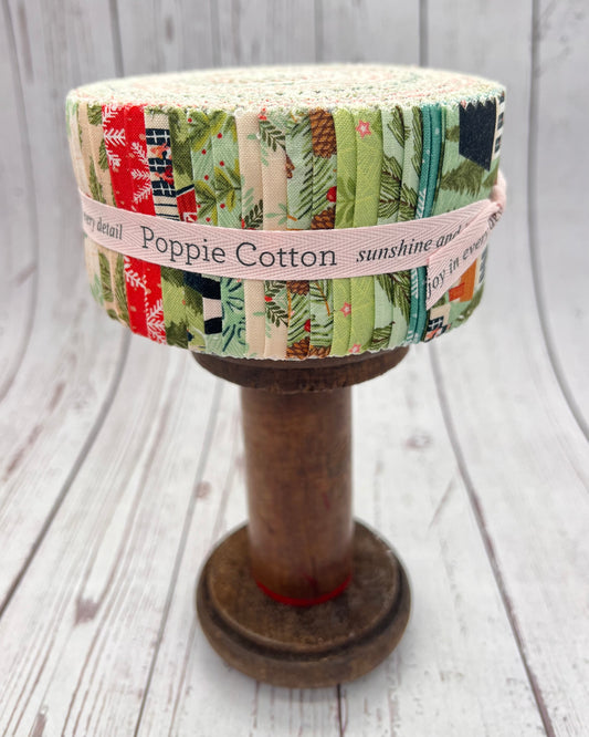 Prairie Christmas Fabric by Poppie Cotton, 2" Strips of 21 Prints with 42 Strips - Good Vibes Quilt Shop