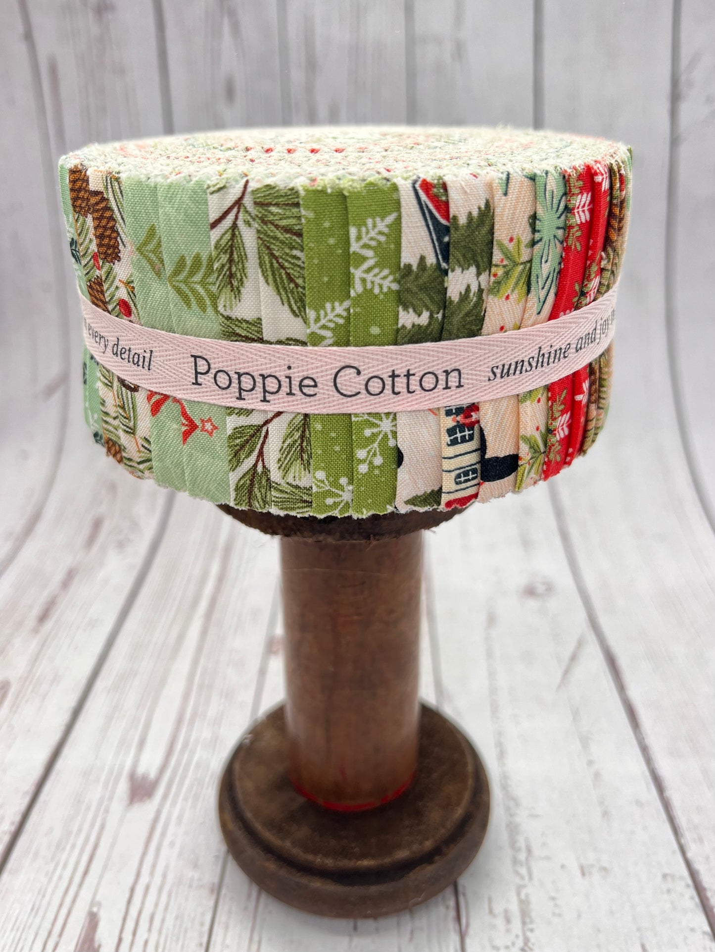 Prairie Christmas Fabric by Poppie Cotton, 2" Strips of 21 Prints with 42 Strips - Good Vibes Quilt Shop