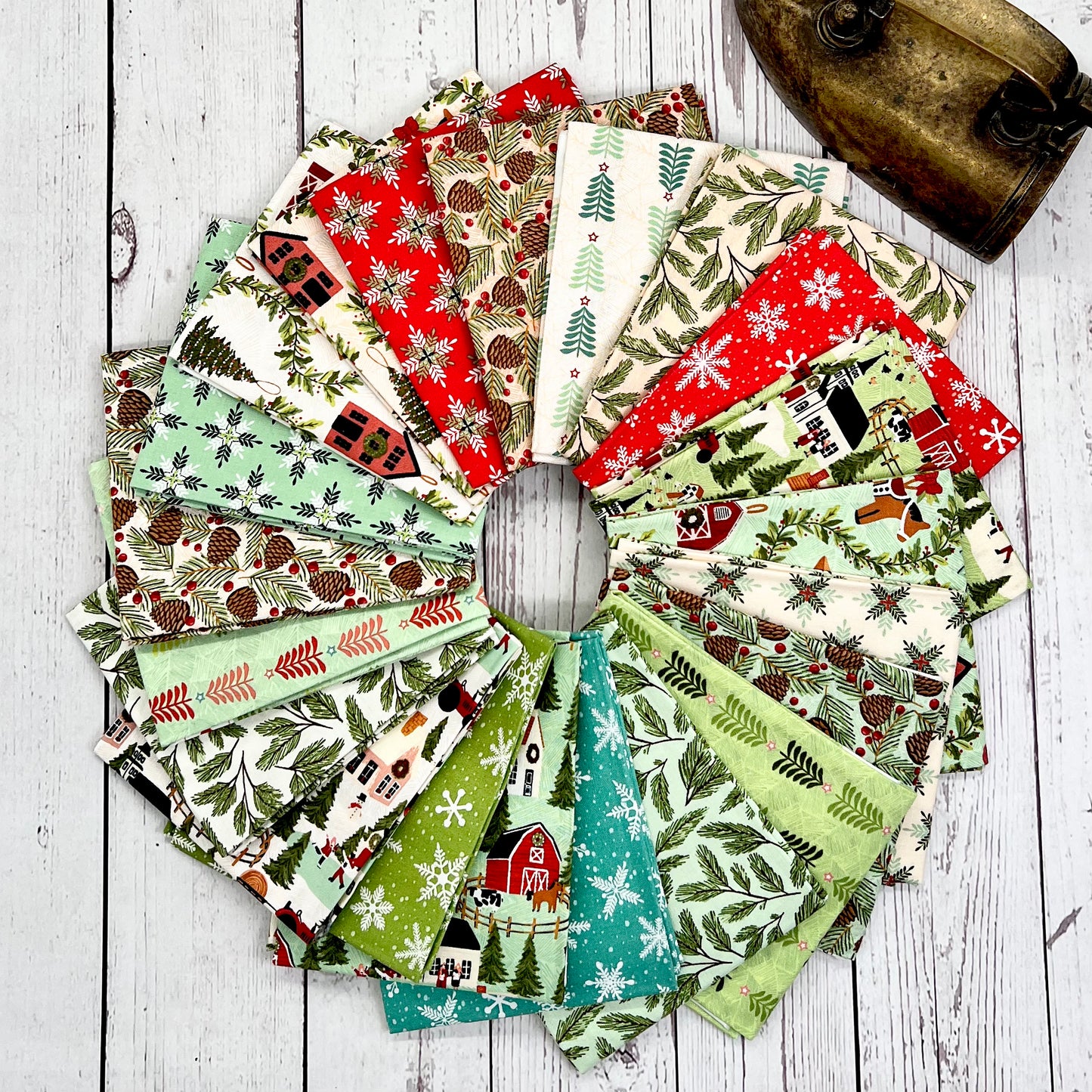 Prairie Christmas, Fat Quarter Bundle, 21 Prints, PC24373 - Good Vibes Quilt Shop