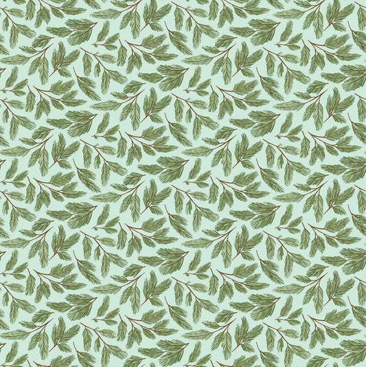 Prairie Christmas, Pine Boughs Teal, PC24358, sold by the 1/2 yard, *PREORDER - Good Vibes Quilt Shop