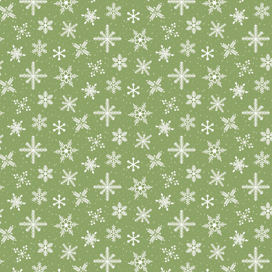 Prairie Christmas, Snowfall Green, PC24350, sold by the 1/2 yard, *PREORDER - Good Vibes Quilt Shop