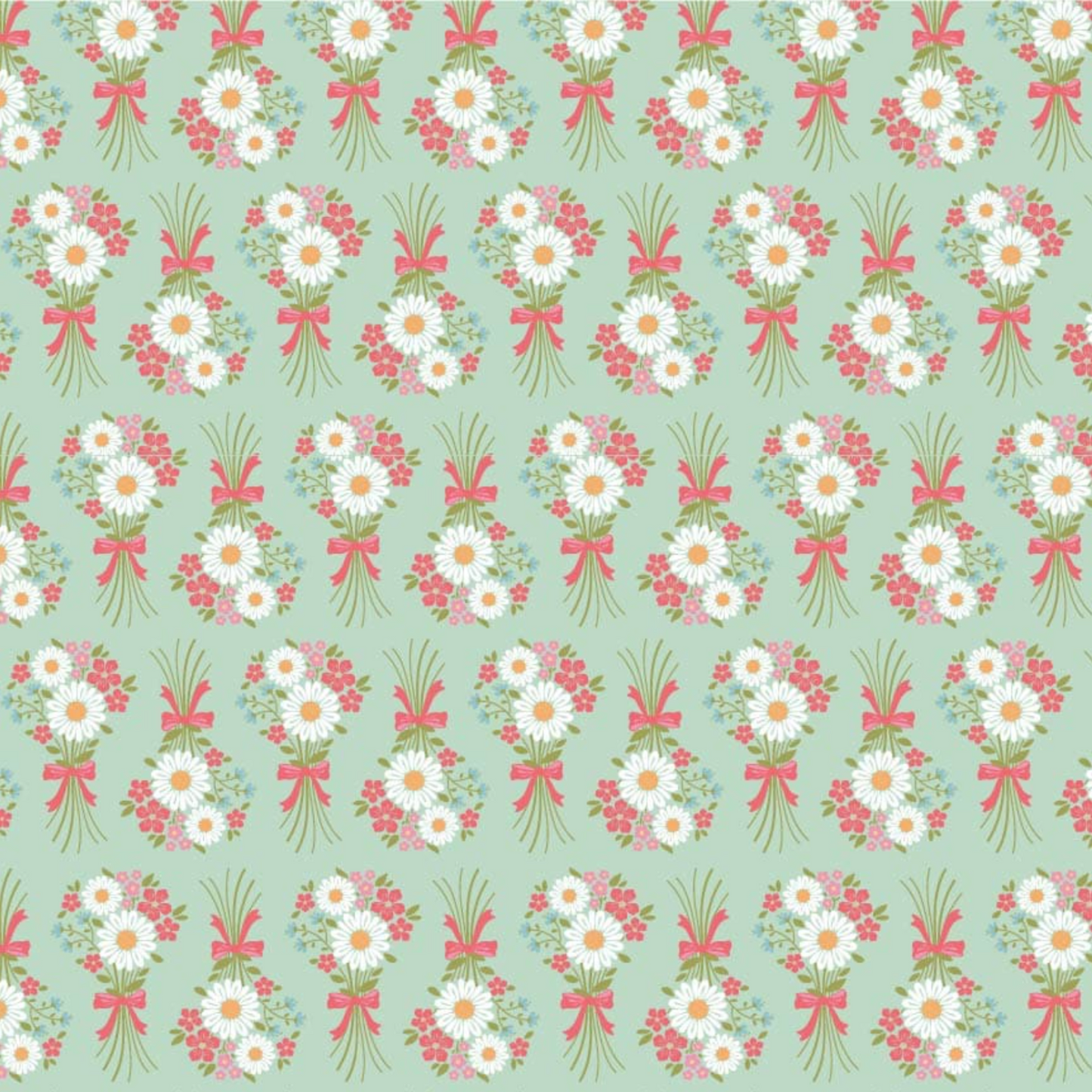 Prairie Sisters Homestead Flower Bouquet Mint PH23424, sold by the 1/2 yard - Good Vibes Quilt Shop