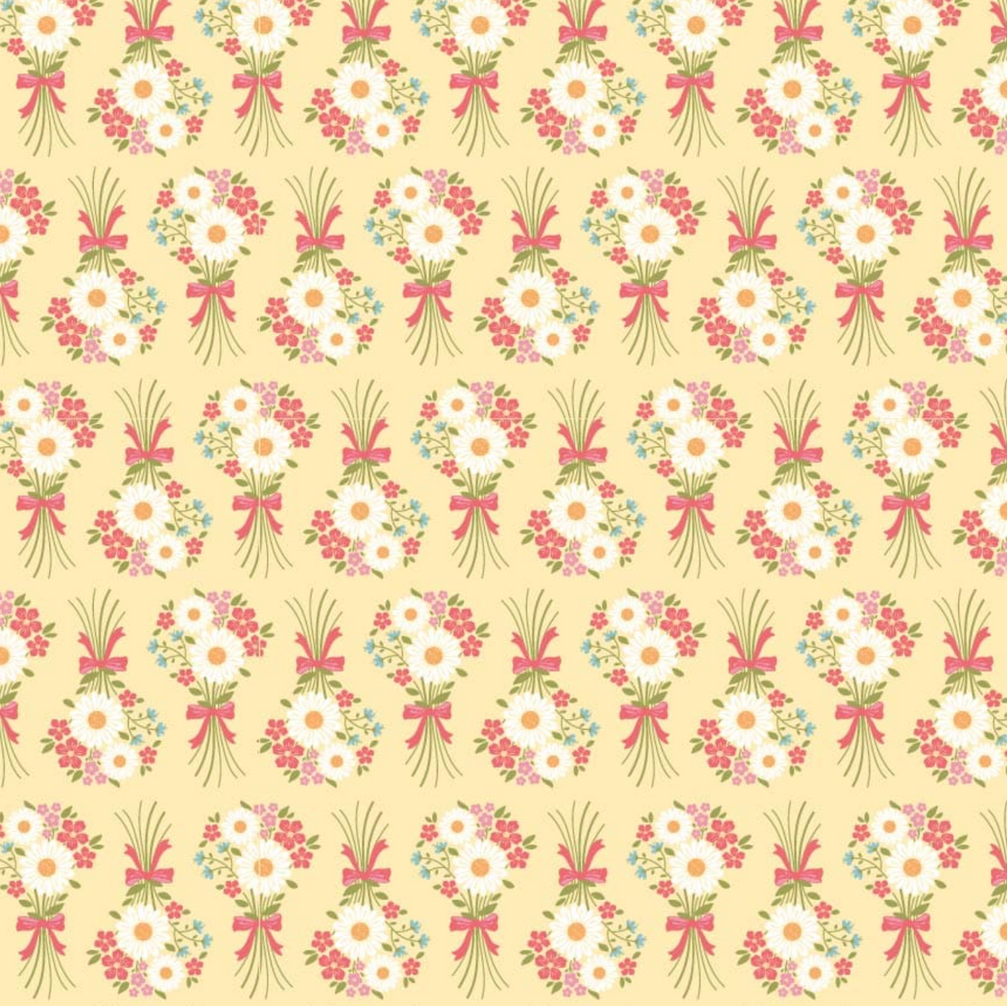 Prairie Sisters Homestead Flower Bouquet Yellow PH23426, sold by the 1/2 yard - Good Vibes Quilt Shop
