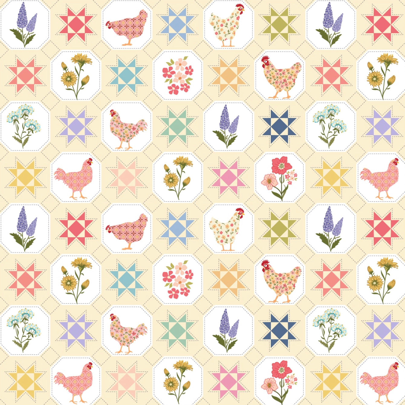 Prairie Sisters Homestead Quilted Countryside Yellow PH23417, sold by the 1/2 yard - Good Vibes Quilt Shop