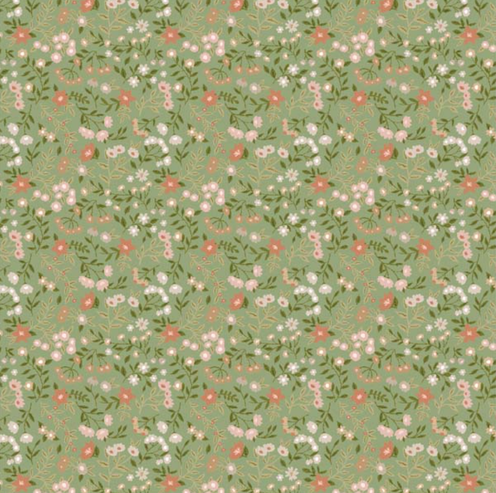 Promise Me From the Heart Green PM24604, sold by the 1/2 yard - Good Vibes Quilt Shop