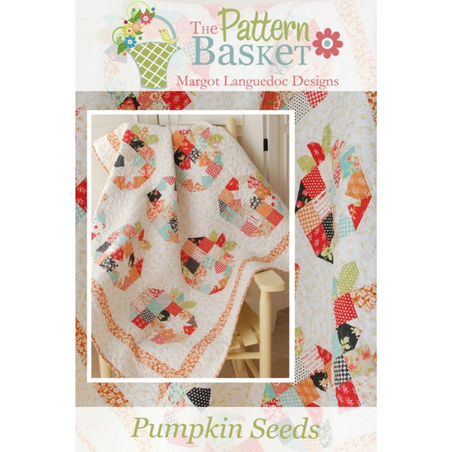Pumpkin Seeds Pattern, by Pattern Basket, 10" Stackers | Layercake Friendly - Good Vibes Quilt Shop