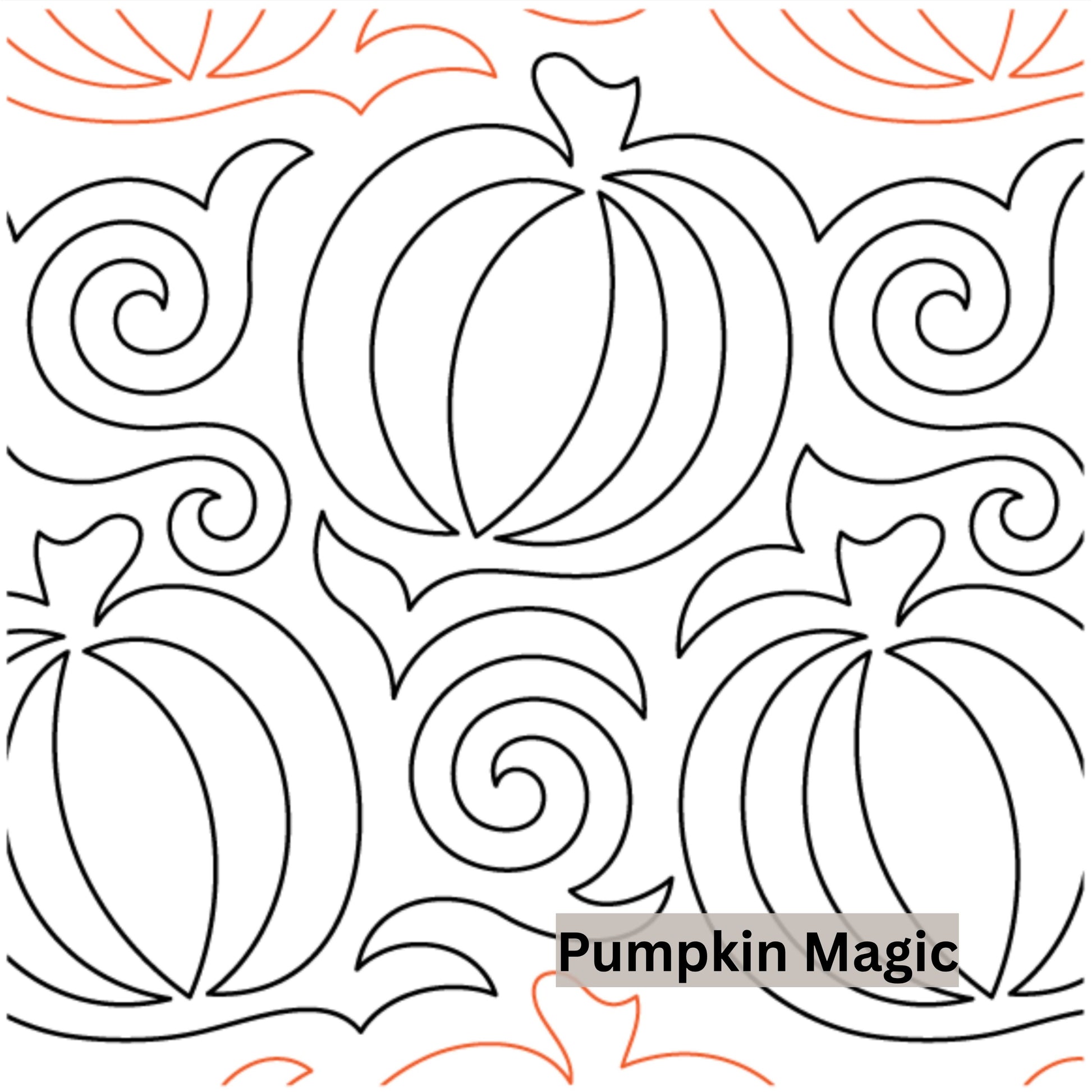 Halloween and Fall Pantographs Patterns for Edge to Edge for Longarm Quilting - Good Vibes Quilt Shop