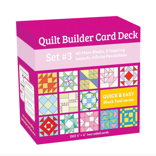 Quilt Builder Card Deck Set #3, 40 New Blocks, 8 New Layouts, Unlimited Possibilities - Good Vibes Quilt Shop
