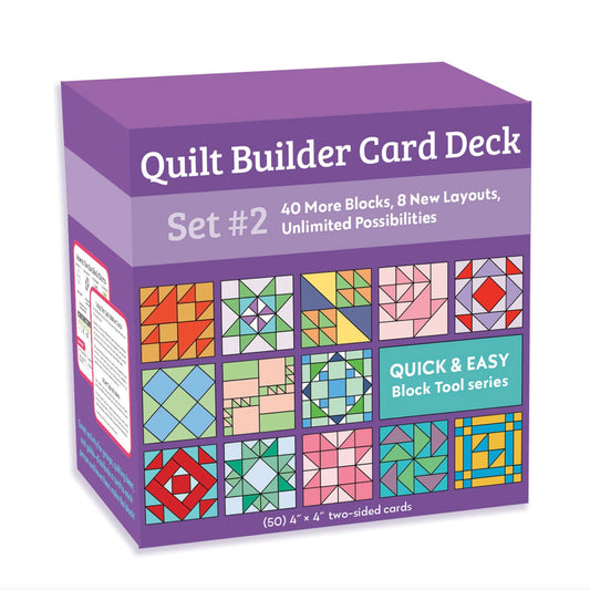 Quilt Builder Card Deck Set #2, 40 New Blocks, 8 New Layouts, Unlimited Possibilities - Good Vibes Quilt Shop
