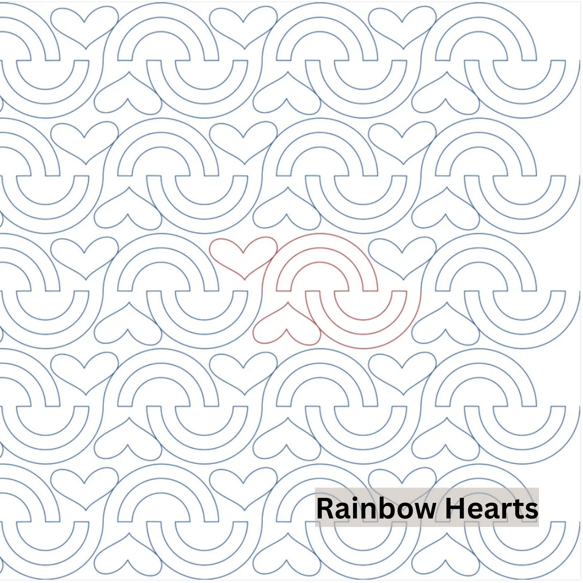 Heart Patterns Pantograph Patterns for Edge to Edge for Longarm Quilting - Good Vibes Quilt Shop