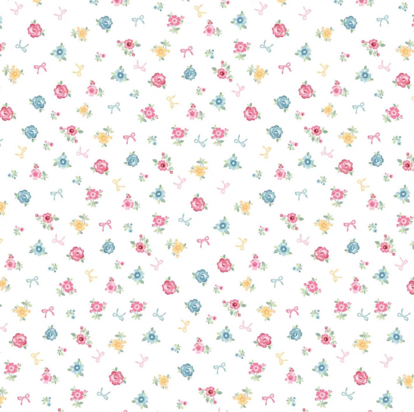 Rosy Cheeks Fabric by Poppie Cotton, Welcome White, RC25249 - Good Vibes Quilt Shop