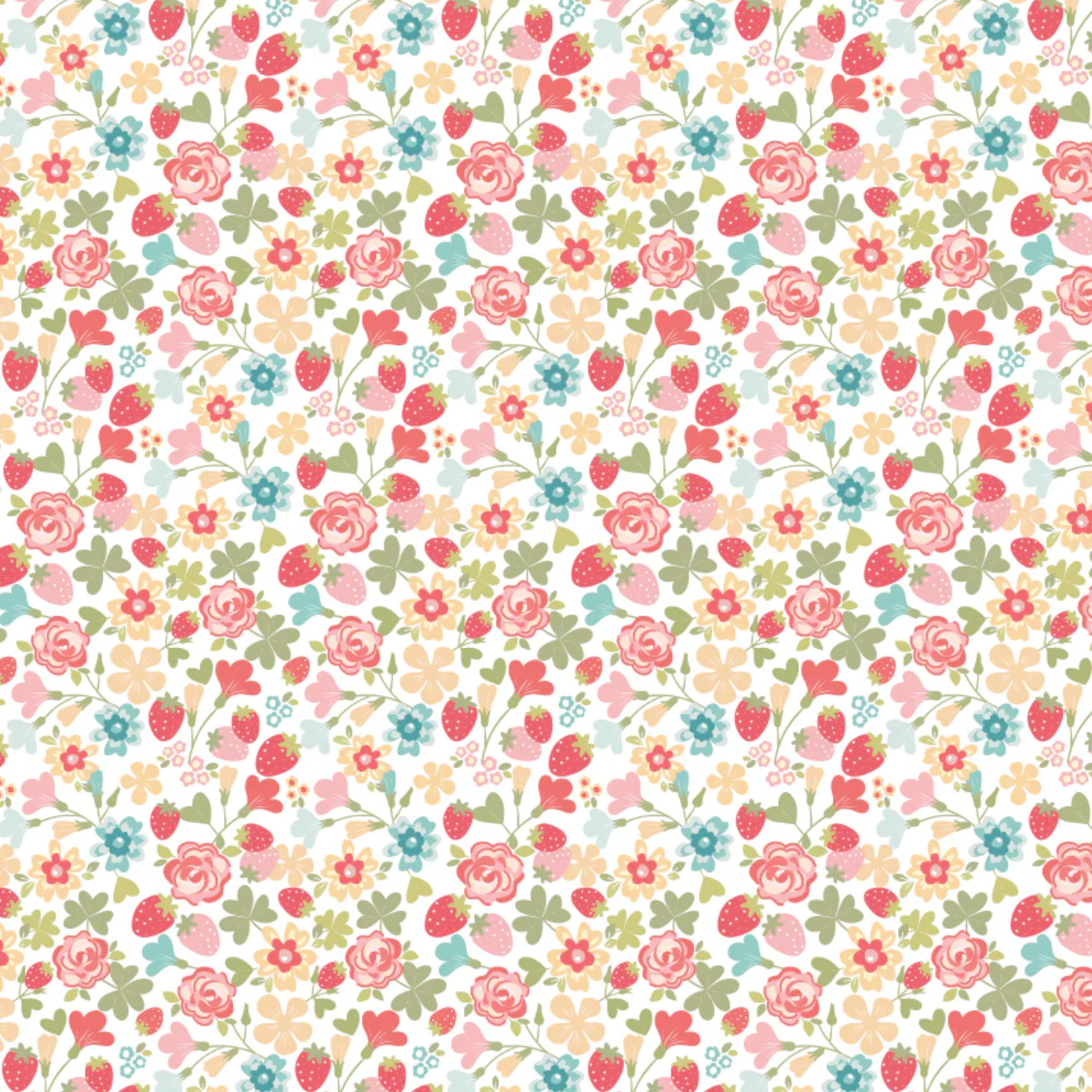 Rosy Cheeks Fabric by Poppie Cotton, Fat Quarter Fabric Bundle, 24 skus, RC25266 - Good Vibes Quilt Shop