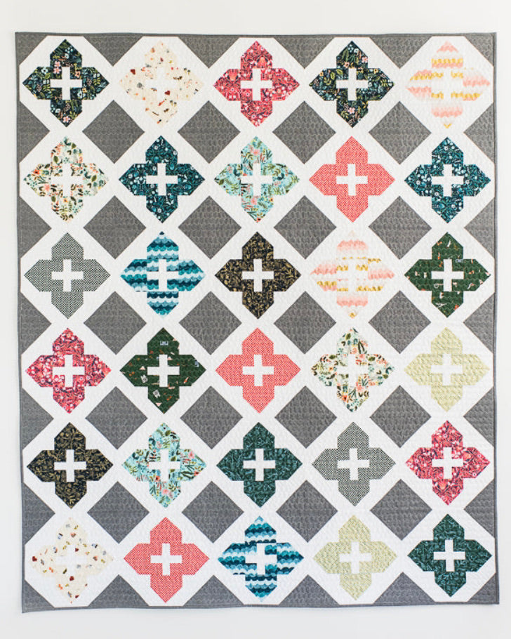 STAINED GLASS WINDOWS Quilty Love Pattern by Emily Dennis #123 - Good Vibes Quilt Shop