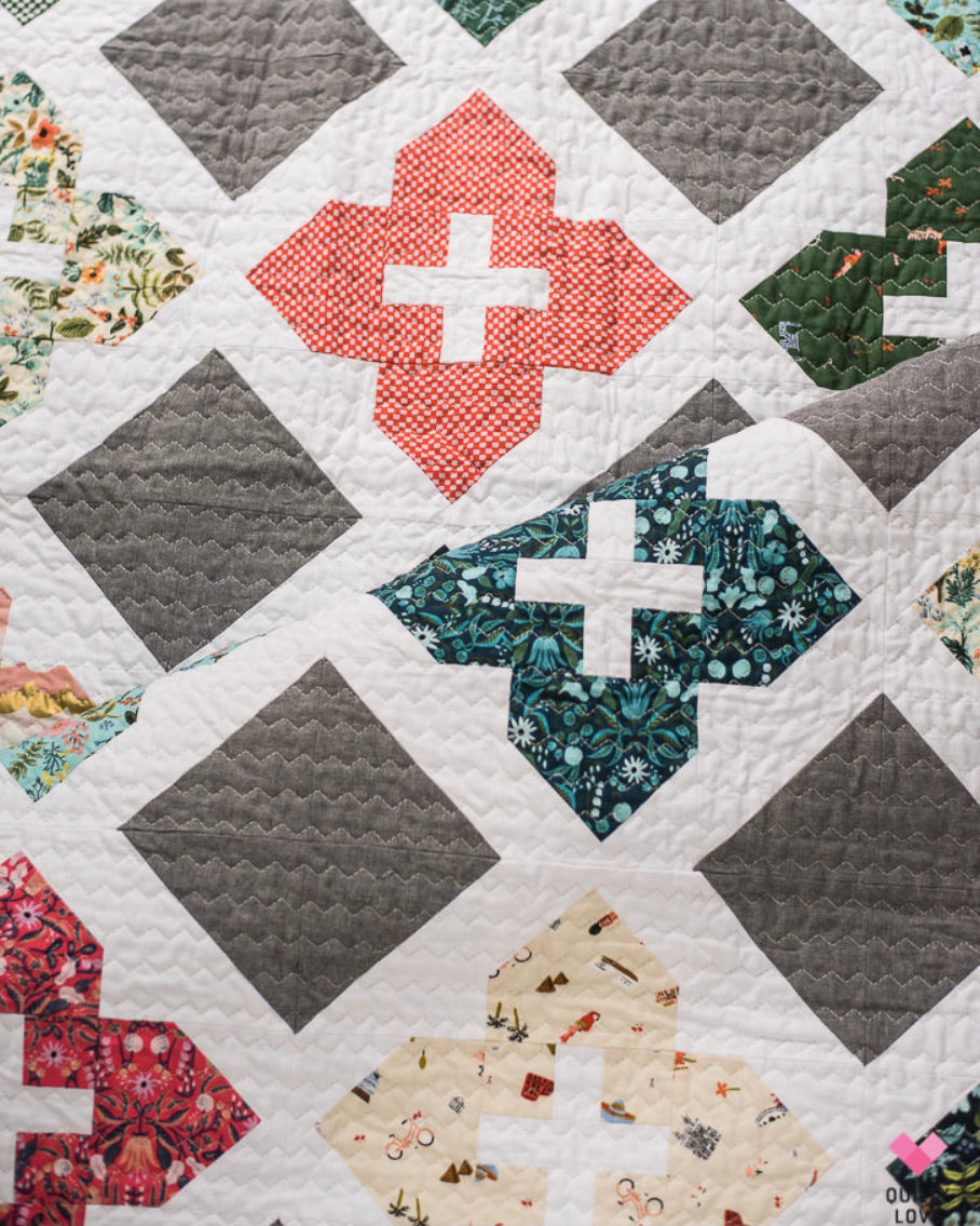 STAINED GLASS WINDOWS Quilty Love Pattern by Emily Dennis #123 - Good Vibes Quilt Shop