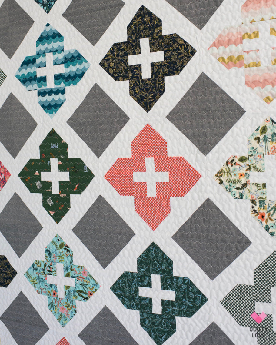 STAINED GLASS WINDOWS Quilty Love Pattern by Emily Dennis #123 - Good Vibes Quilt Shop