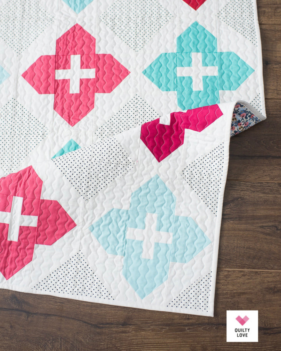 STAINED GLASS WINDOWS Quilty Love Pattern by Emily Dennis #123 - Good Vibes Quilt Shop