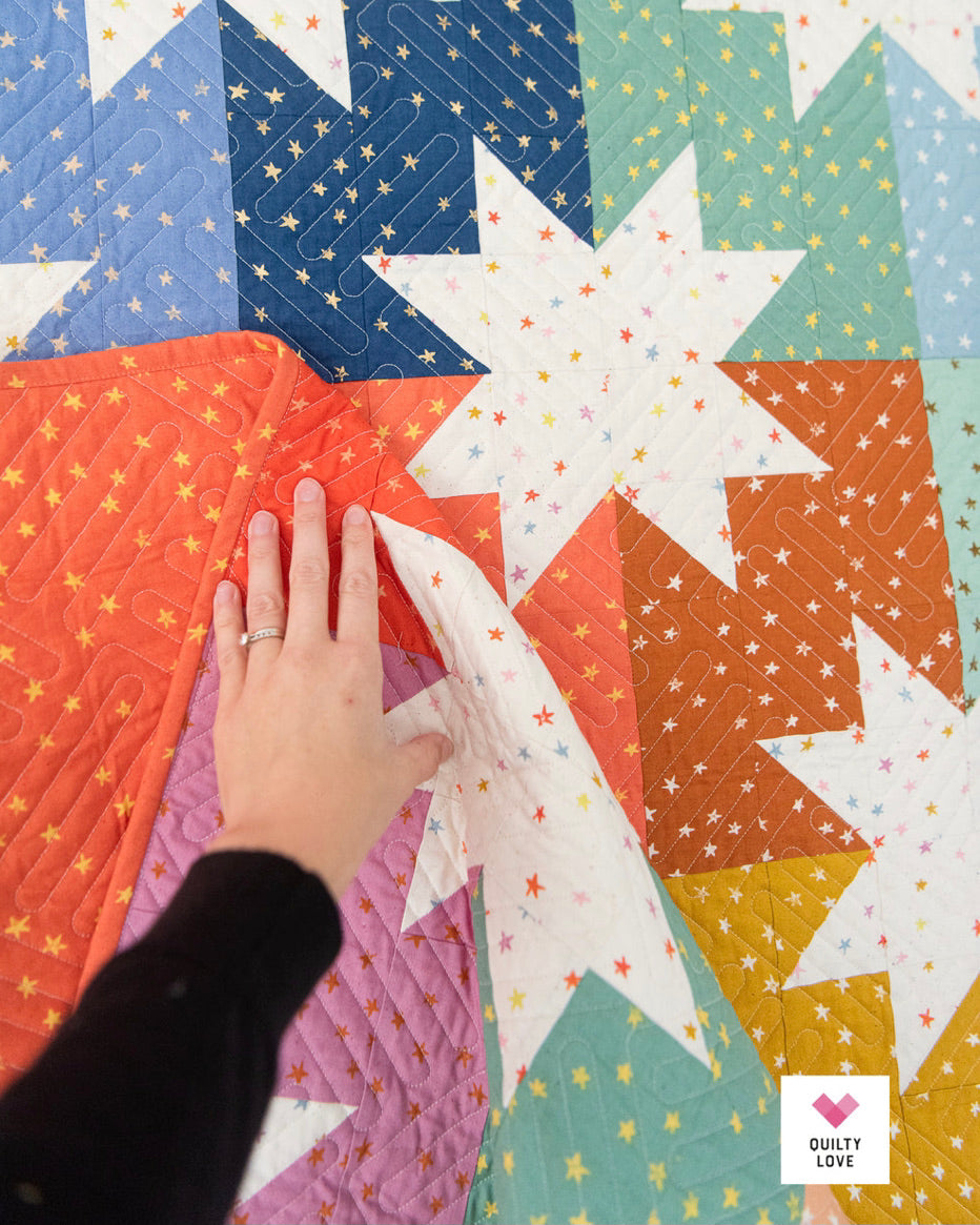 STAR POP Quilty Love Pattern Stash Friendly Quilt by Emily Dennis #141 - Good Vibes Quilt Shop
