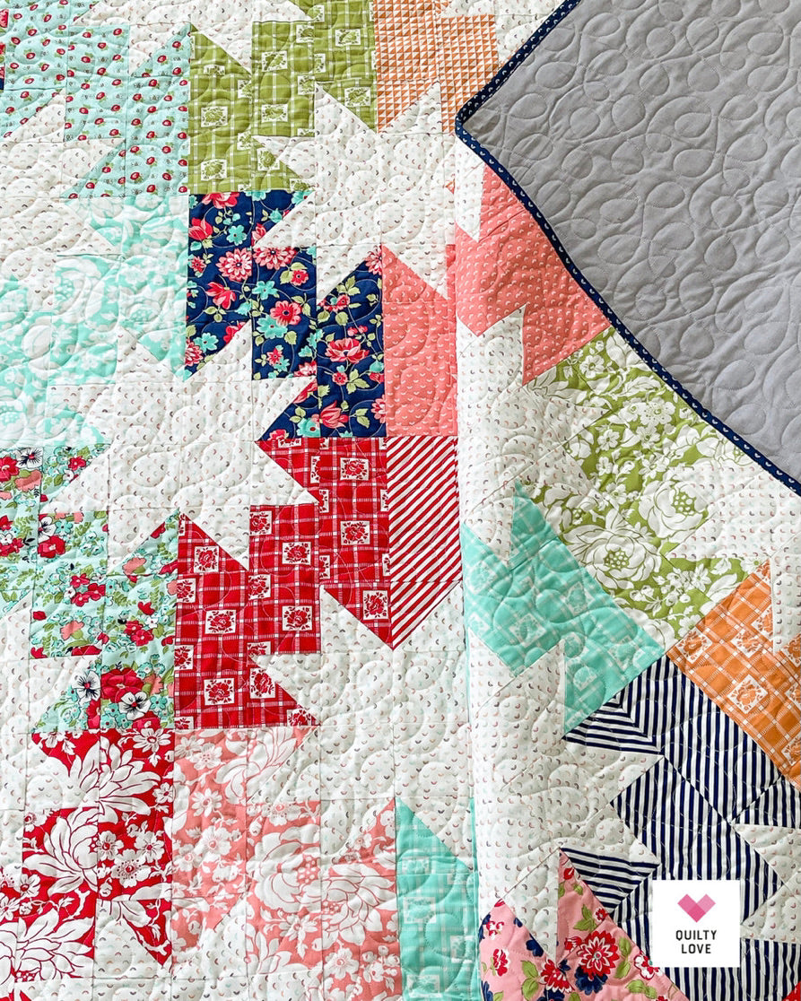 STAR POP Quilty Love Pattern Stash Friendly Quilt by Emily Dennis #141 - Good Vibes Quilt Shop