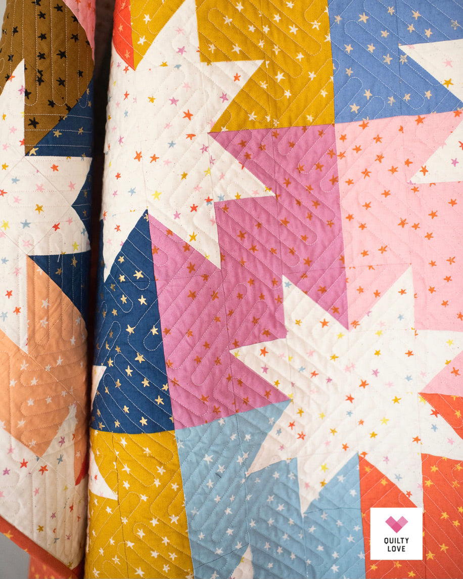 STAR POP Quilty Love Pattern Stash Friendly Quilt by Emily Dennis #141 - Good Vibes Quilt Shop