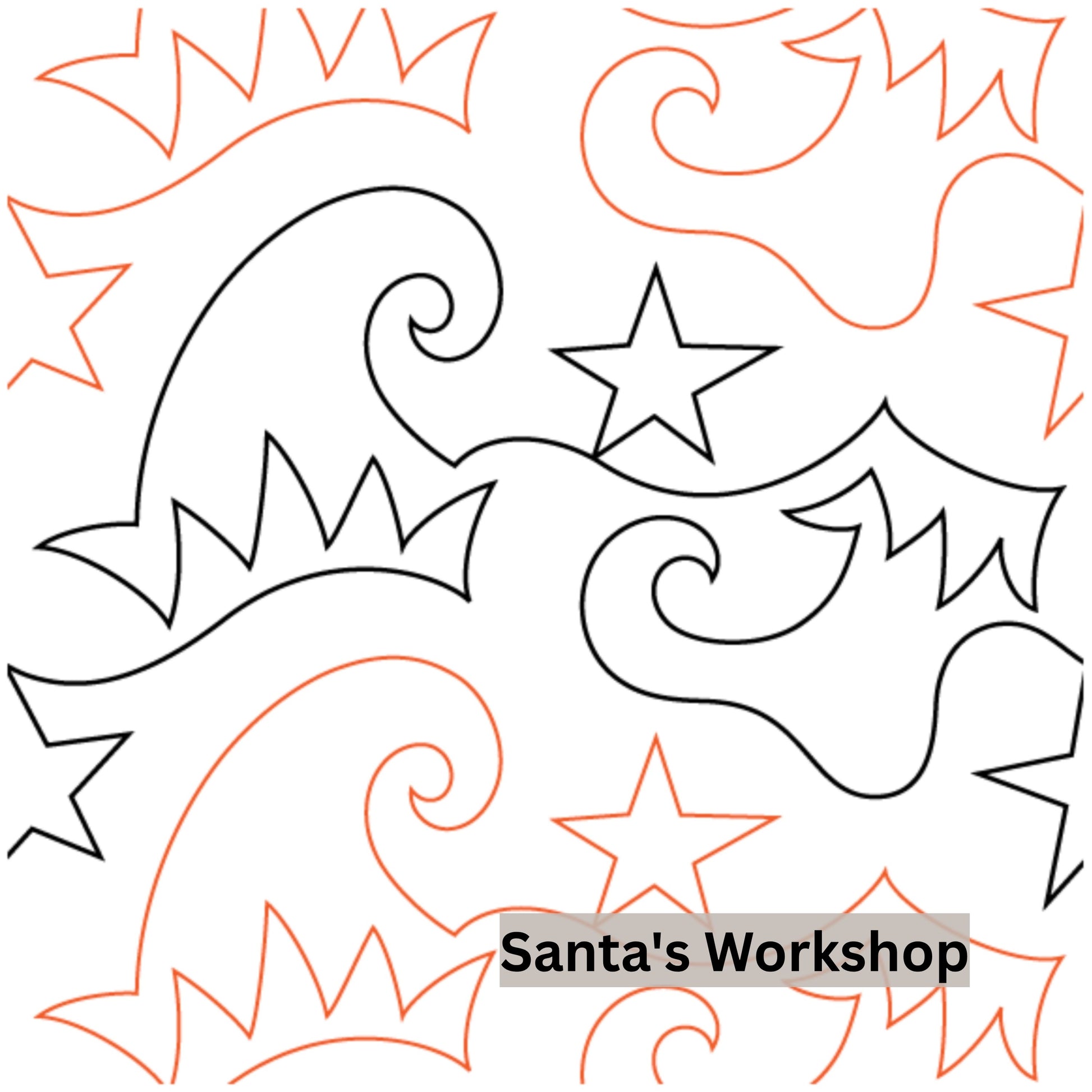 Christmas and Winter Snow Patterns Pantograph Patterns for Edge to Edge for Longarm Quilting - Good Vibes Quilt Shop