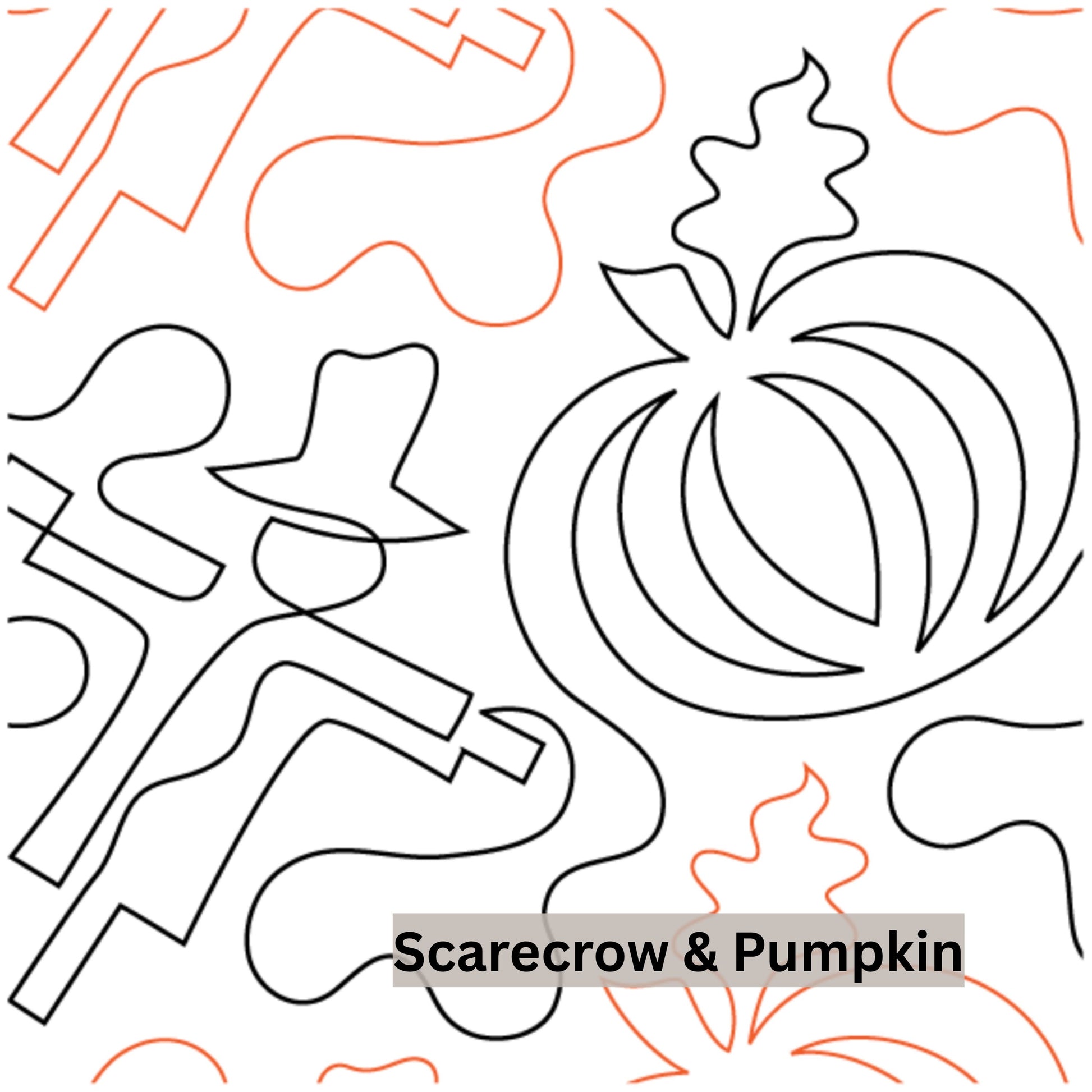 Halloween and Fall Pantographs Patterns for Edge to Edge for Longarm Quilting - Good Vibes Quilt Shop