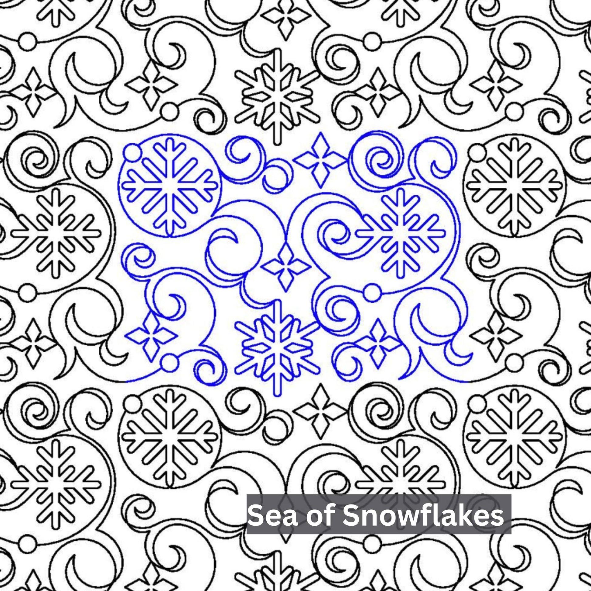 Christmas and Winter Snow Patterns Pantograph Patterns for Edge to Edge for Longarm Quilting - Good Vibes Quilt Shop