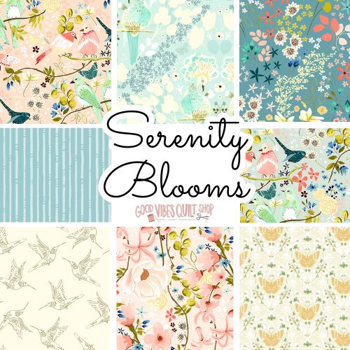 Serenity Blooms, Stripes Peach SR24519 - Good Vibes Quilt Shop