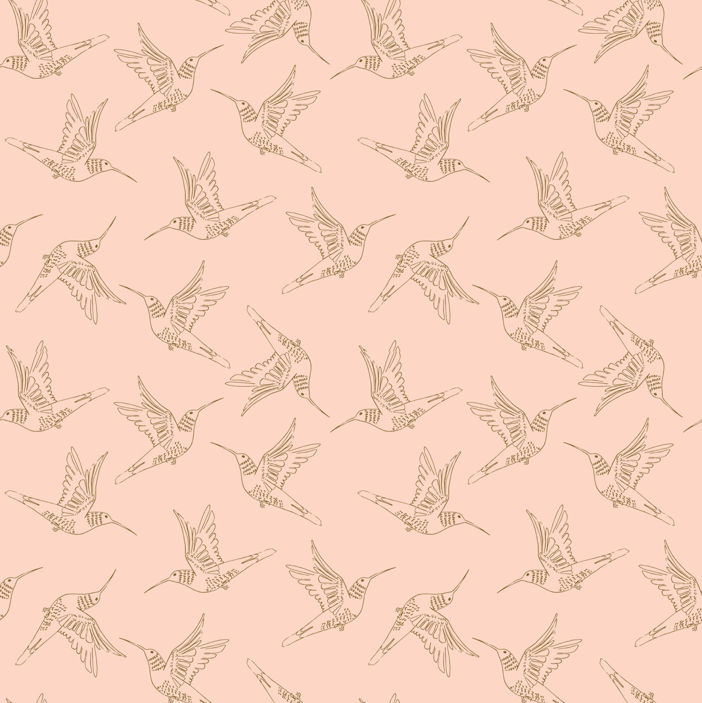 Serenity Blooms, Hummingbird Dance Peach, SR24505, sold by the 1/2 yard, *PREORDER - Good Vibes Quilt Shop