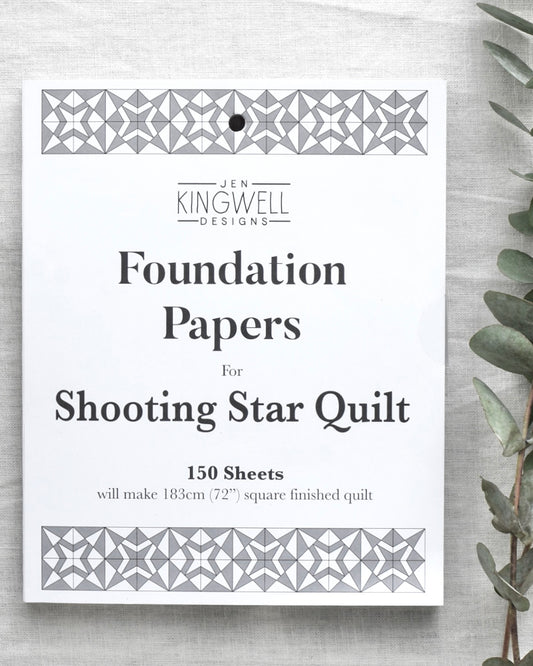 Shooting Star Foundation Paper Piecing Quilt, Jen Kingwell Designs Moda Fabrics Amitie Textiles