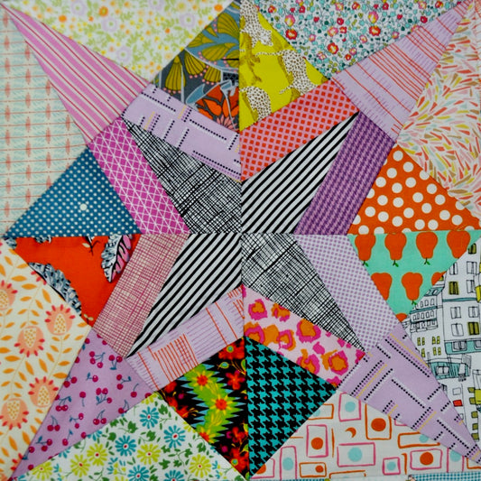 Shooting Star Foundation Paper Piecing Quilt, Jen Kingwell Designs Moda Fabrics Amitie Textiles